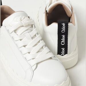 Authentic Chloé White Sneakers with new laces